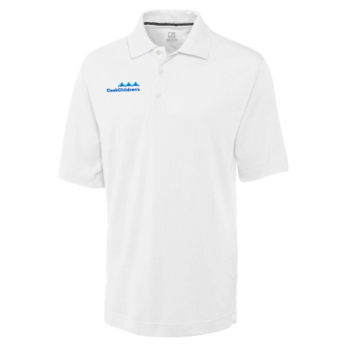 C&B White Advantage TriBlend Pique Polo