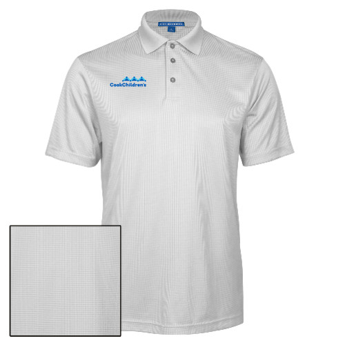 White Performance Fine Jacquard Polo