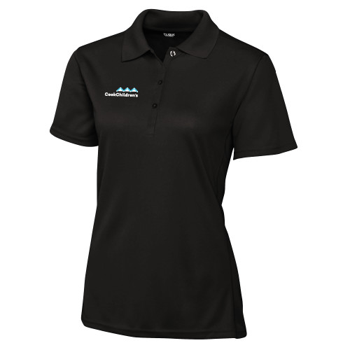 C&B Womens Black Clique Ice Pique Polo