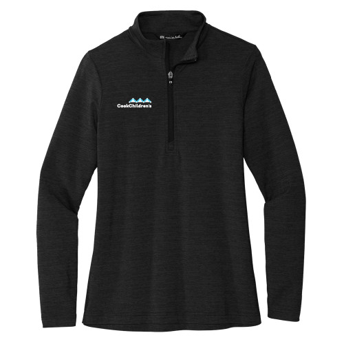 TravisMathew Womens Black Crestview 1/4 Zip
