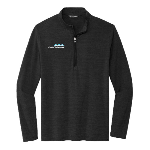 TravisMathew Black Crestview 1/4 Zip Pullover
