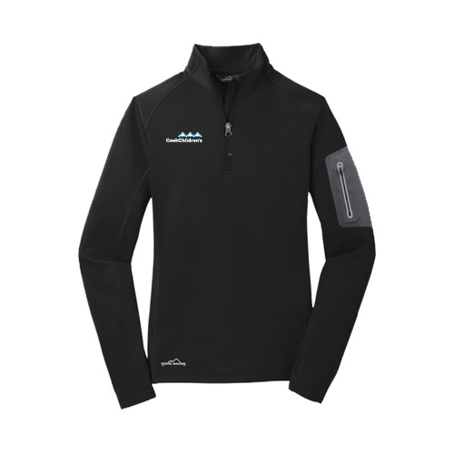 Eddie Bauer Womens Black 1/2 Zip Performance Fleece