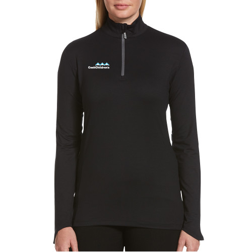 Callaway Womens Black 1/4 Zip Pullover
