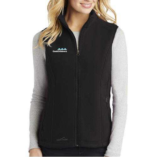 Eddie Bauer Womens Black Fleece Vest