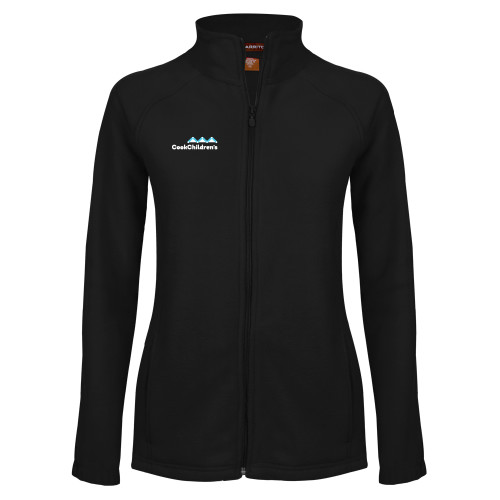 Womens Black Fleece Full Zip Jacket