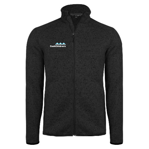Black Heather  Sweater Fleece Jacket