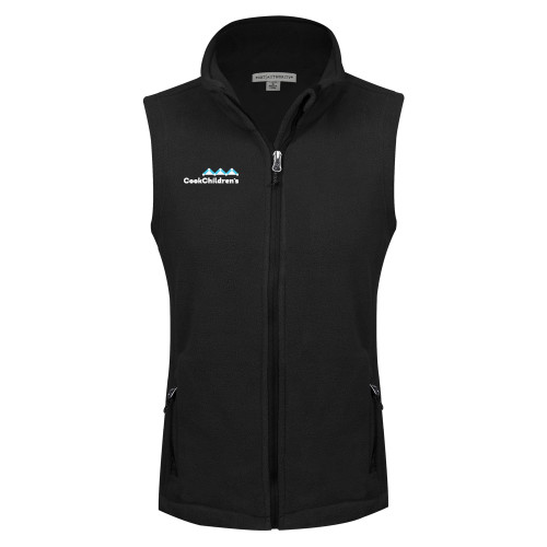 Main Image for Womens Black Fleece Full Zip Vest