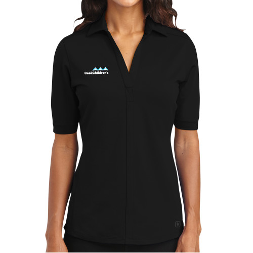 OGIO Womens Black Metro Polo