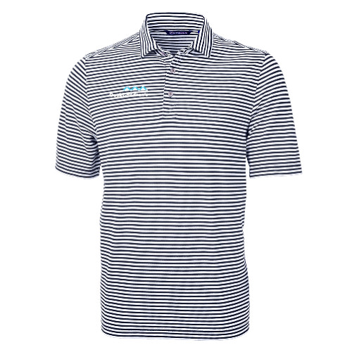 C&B Navy Virtue Eco Pique Stripe Polo