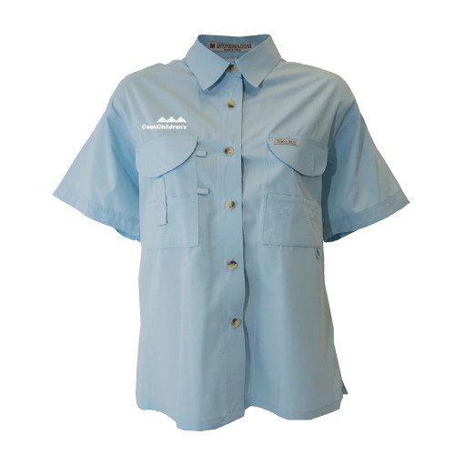 Main Image for Womens Light Blue Fishing Shirt Performance Short Sleeve 