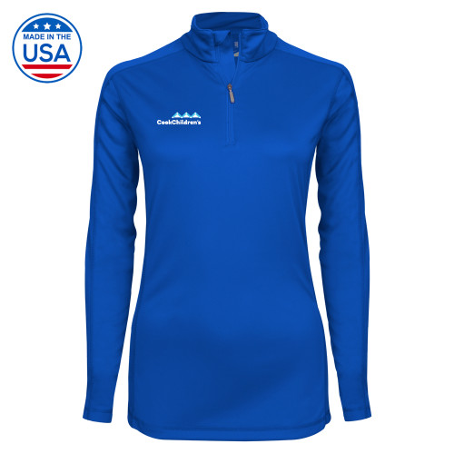 Syntrel Womens Royal Interlock 1/4 Zip