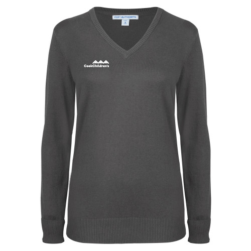 Main Image for Womens Charcoal Heather VNeck Sweater 