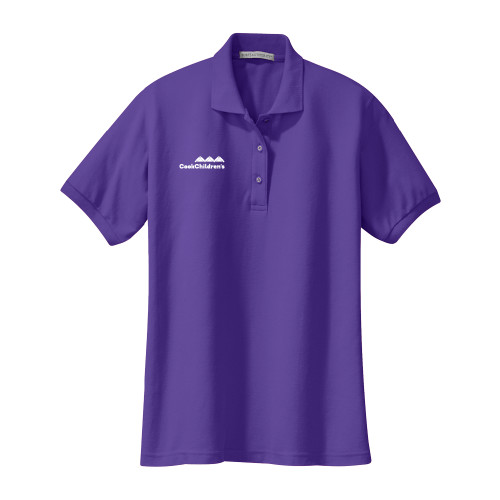 Main Image for Womens Silk Touch Purple Pique Polo