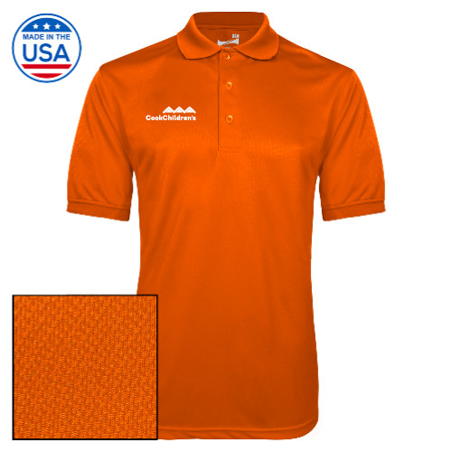Orange Dry Mesh Polo