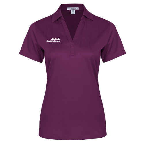 Main Image for Womens Purple Performance Fine Jacquard Polo