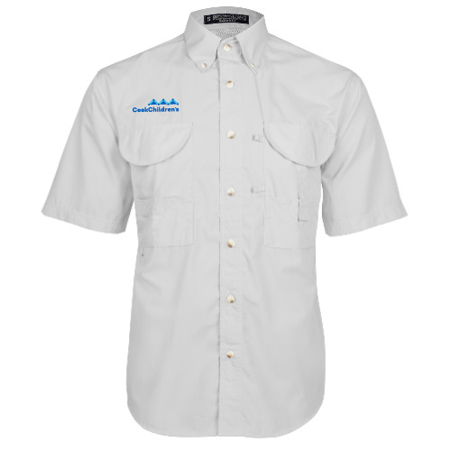 White Fishing Shirt Performance Short Sleeve