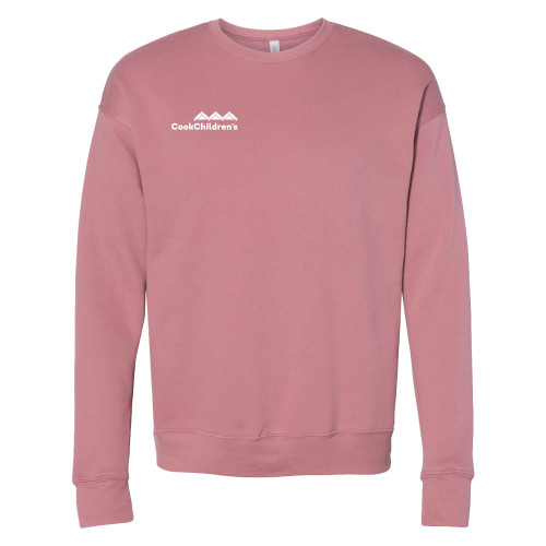 Mauve Bella Canvas Unisex Sponge Fleece Drop Shoulder Crewneck Sweatshirt