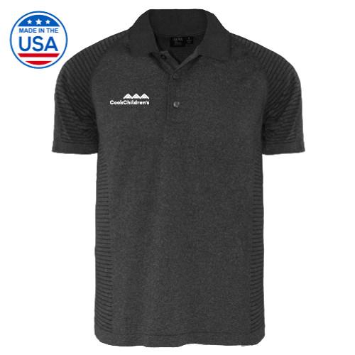 Heather Charcoal Body Mapping Polo