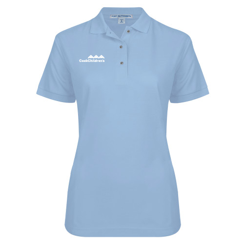 Main Image for Womens Silk Touch Light Blue Pique Polo