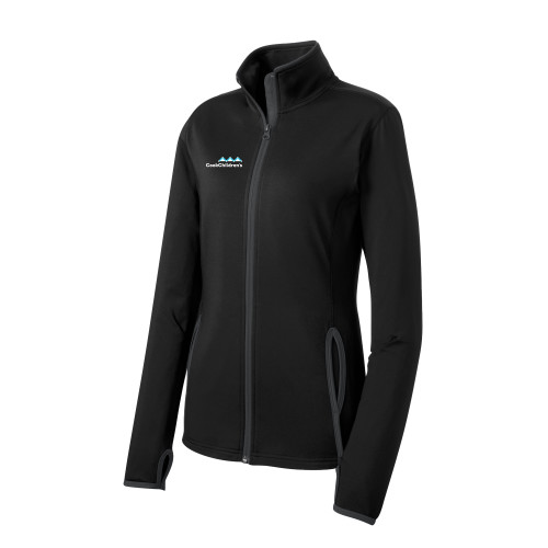 Stretch Contrast Black/Charcoal Full Zip Jacket