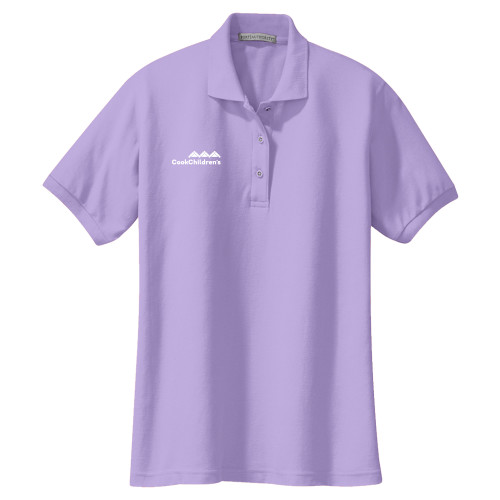 Womens Bright Lavender Silk Touch Polo