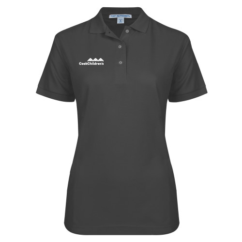 Main Image for Womens Silk Touch Charcoal Pique Polo