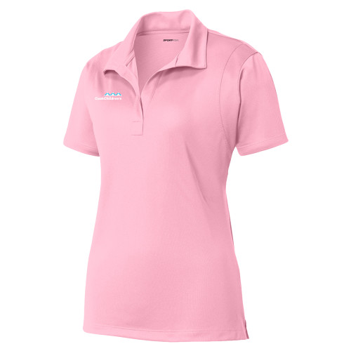 Light Pink Womens Micropique Sport Wick Polo