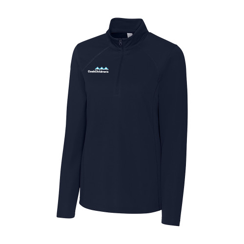 C&B Womens Dark Navy Clique Ice Pique Half Zip