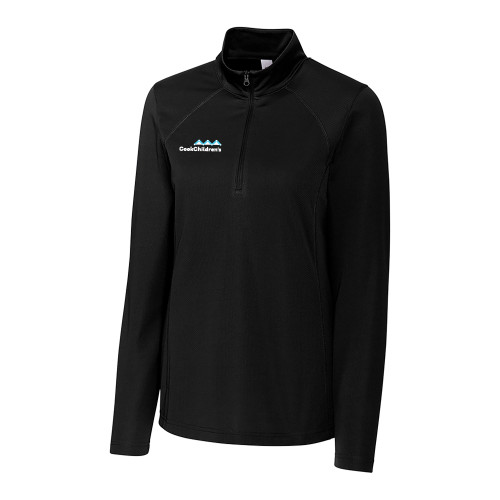 C&B Womens Black Clique Ice Pique Half Zip