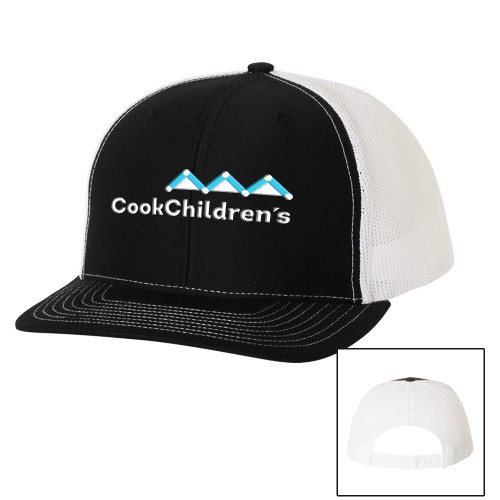 Richardson Black/White Trucker Hat