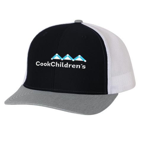Richardson Black/White/Heather Trucker Hat