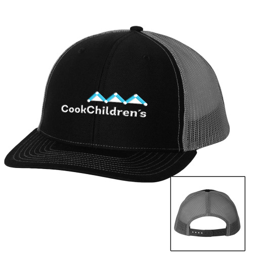 Richardson Black/Charcoal Trucker Hat