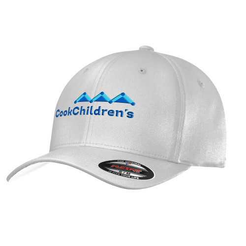 White Flexfit Structured Low Profile Hat