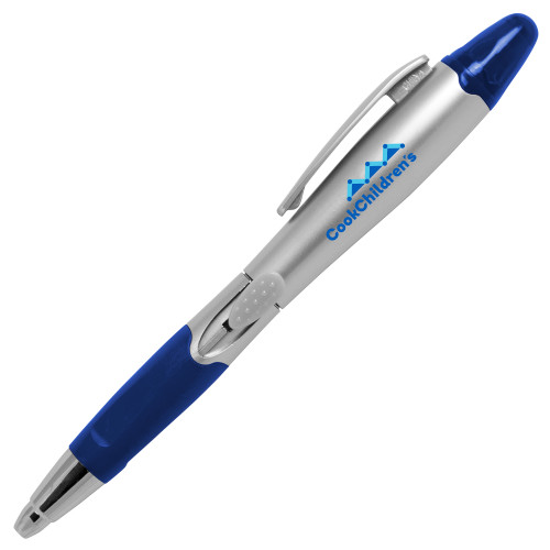 Silver/Blue Blossom Pen/Highlighter