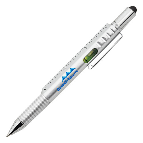 6 in 1 Silver Ballpoint Pen