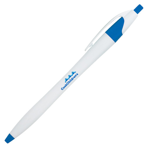 Dart White/Blue Pen w/Blue Ink