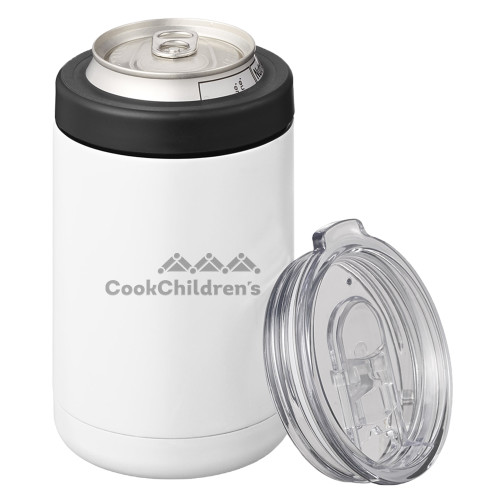 2 in 1 White Can Cooler Tumbler 12oz