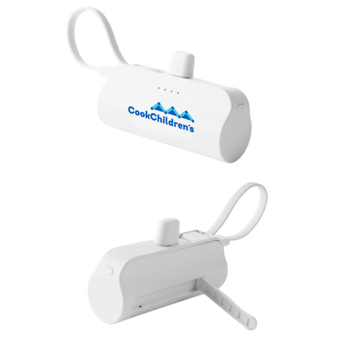 Sidekick White 4500 mAh Power Bank