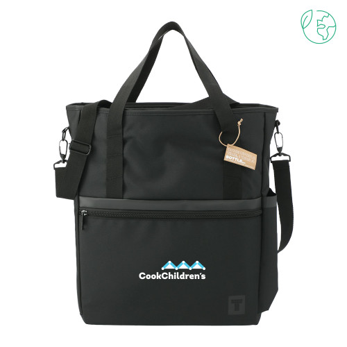 Tranzip Black Recycled Computer Tote