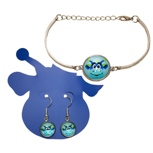 Peaks the Dragon Earrings/Bracelet Set