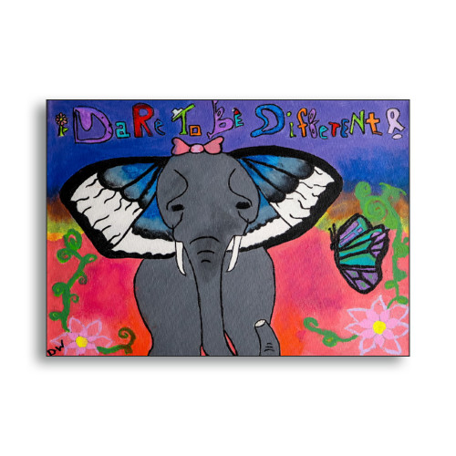 Dare to be Different A7 Folded Card