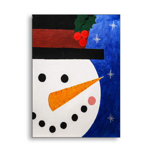 Zoomed in Snowman A7 Folded Card