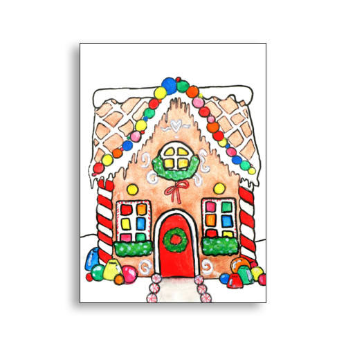 Gingerbread House by Vivienne A7 Folded Card