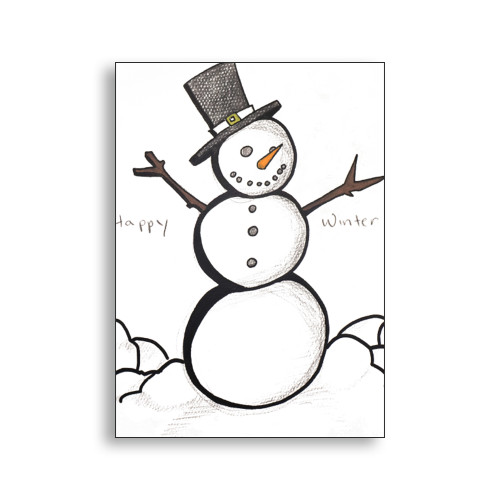 Happy Winter by Nico A7 Folded Card