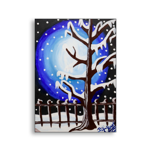 Winters Night by Claudia A7 Folded Card