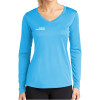 Thumbnail image for Womens Light Blue Performance Long Sleeve V Neck Shirt