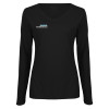 Thumbnail image for Womens Black Long Sleeve V Neck Tee 