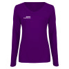 Thumbnail image for Womens Purple Long Sleeve V Neck Tee 