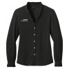 Thumbnail image for Brooks Brothers Womens Black Long Sleeve Ruffle Collar Blouse