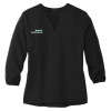 Thumbnail image for Mercer + Mettle Womens Black 3/4 Sleeve Crepe Blouse